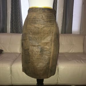 Genuine Leather Skirt by Winlit